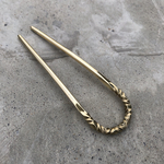 brass wave point hair stick  かんざし ヘアスティック 受注生産品