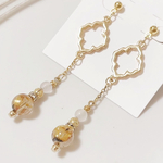 放射ルチルクォーツピアス♡