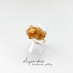 🥞 Honey pancake ring ✵  よくばり ハニーバター パンケーキ の指輪 [ くま  ] フリーリング  ミニチュア