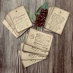 コーヒー染めタグ18枚  しっかり厚口