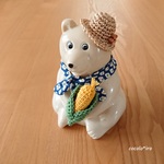 しろくま貯金箱用 　採ったどー！　　　　　　🌽夏の収穫　とうもろこし🌽
