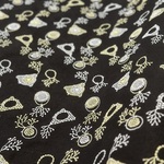 刺繍布＜うちゅうの夜明け＞綿麻キャンバス30センチ　ブラック