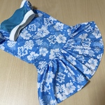 接触冷感☆ハイビスカス🌺ワンピースブルー🩵