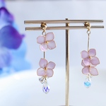 お客様専用　紫陽花としずく　ー雨音ー　ピアス・イヤリング　あじさい　アジサイ　雫　（クリアカラーに変更）