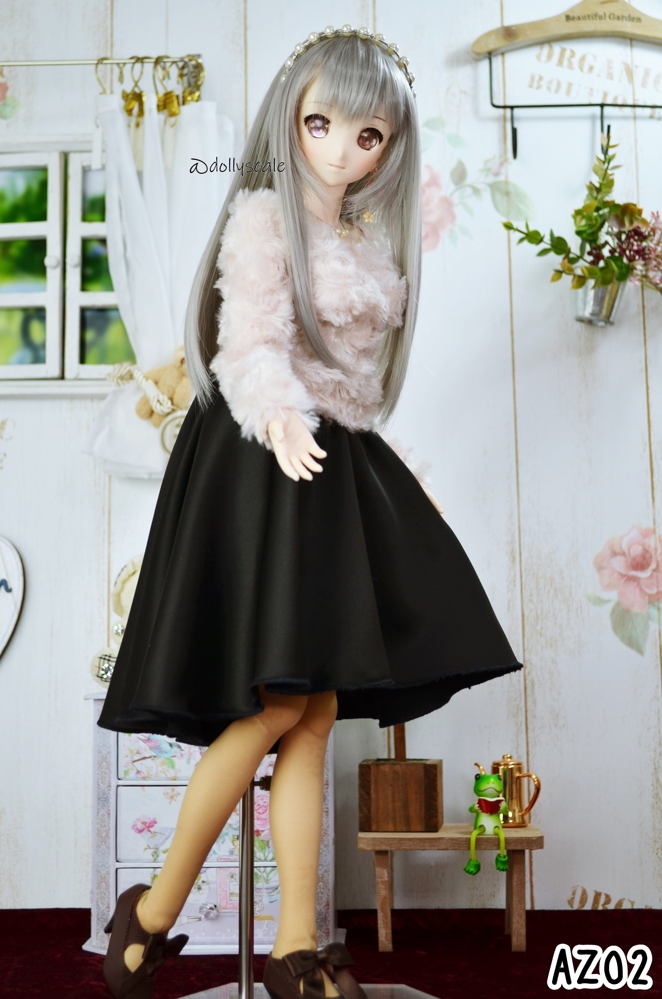 フィッシュテールスカートの型紙【40,45,50cmソフビ】 - ドール服の