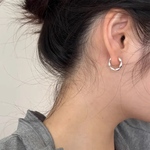 −𝗡𝗘𝗪− silver925 ピアス 粒々 ミニ フープ シルバー925 SV キャッチレス シンプル【P-024】