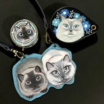 Y様【ご購入用】専用ページ 猫の似顔絵 BIGバッグチャー ピルケース 拡大鏡