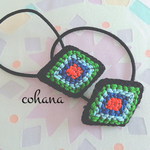 ネイティヴ＊刺繍ヘアゴム2個set
