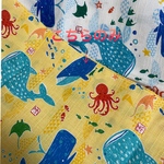 オーダー甚平　海の生き物たち　ジンベイザメ80〜130㎝　　　イエローのみ