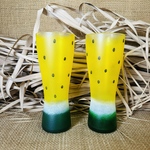 fruits703 フルーツグラスシリーズ “SUIKA”黄色/ビールグラス(1個)