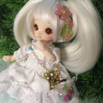 オビツ11用 キャンディーポットの肩掛けチャームとヘアピン（マルチカラー）3