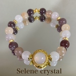 再販！　カラフル瑪瑙　ブレスレット　かわいい　　　　　天然石ブレスレット　Selene crystal