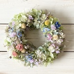 オレガノと紫陽花の優しいリース