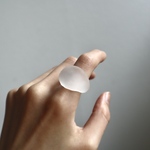 すりガラス  ガラス リング  clear glass ring