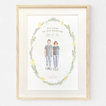 ウェルカムボード 似顔絵 ウェディングツリー 結婚証明書　リース