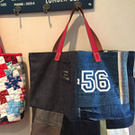 K様ご予約　Denim stacked 37bricks up tote　