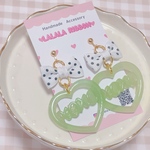 xoxo green❤︎ ちゅるんハート　キッズ　イヤリング　ハンドメイド　アクセサリー　プチギフト　プレゼント