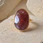 SALE＊ 古代スタイル＊天然ピンクサファイア　指輪＊9号　GP