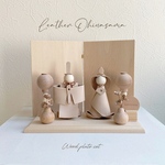 Leather Ohinasama レザーお雛様　ウッドプレートセット