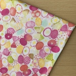 50*50【Wガーゼ】Candy Ribonn Butterfly／オフホワイト《 生地 ガーゼ生地 コットン 綿 蝶々 蝶 水彩 花柄 フラワー お花 COTTONCANDY ガーゼ 》