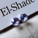 再販4★ポストピアス》4mm天然タンザナイト（タンザニア産）の両耳用ポストピアス/医療用サージカルステンレス316L製ポスト使用【El-shade】