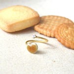 プチ クッキー - キャラメル -　＊ 陶器 リング フリーサイズ