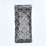 ニキ様オーダー品❣️バネ口金縦長ポーチ　ダマスク柄ブラック