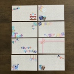 お誕生日・御祝い メッセージカード5枚