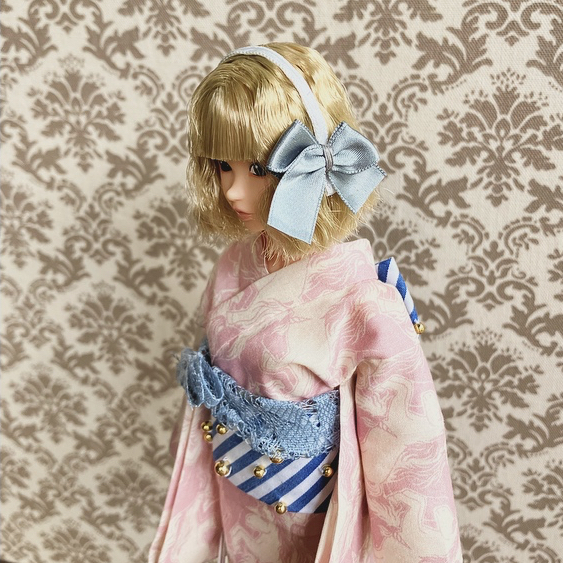 momokodoll サイズ ピンクの浴衣セット - 上州屋呉服店洋品店 | minne