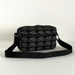 特別値引　￥3,100→￥2,800  小さいサイズ　黒色　ハリネズミ柄プリント生地　シンプルショルダーバッグ♪　Sサイズ　Fm2 Lab.