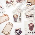 SALE !フレークシール　コーヒー　カフェ　英字　daily coffee　[as821]