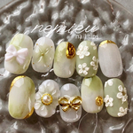 #40 ネイルチップ 抹茶みるくのネイルチップ