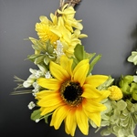 ヒマワリと紫陽花