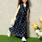 プリーツ加工☆ノースリーブワンピース.(ドール洋服)リカちゃんブライスの洋服