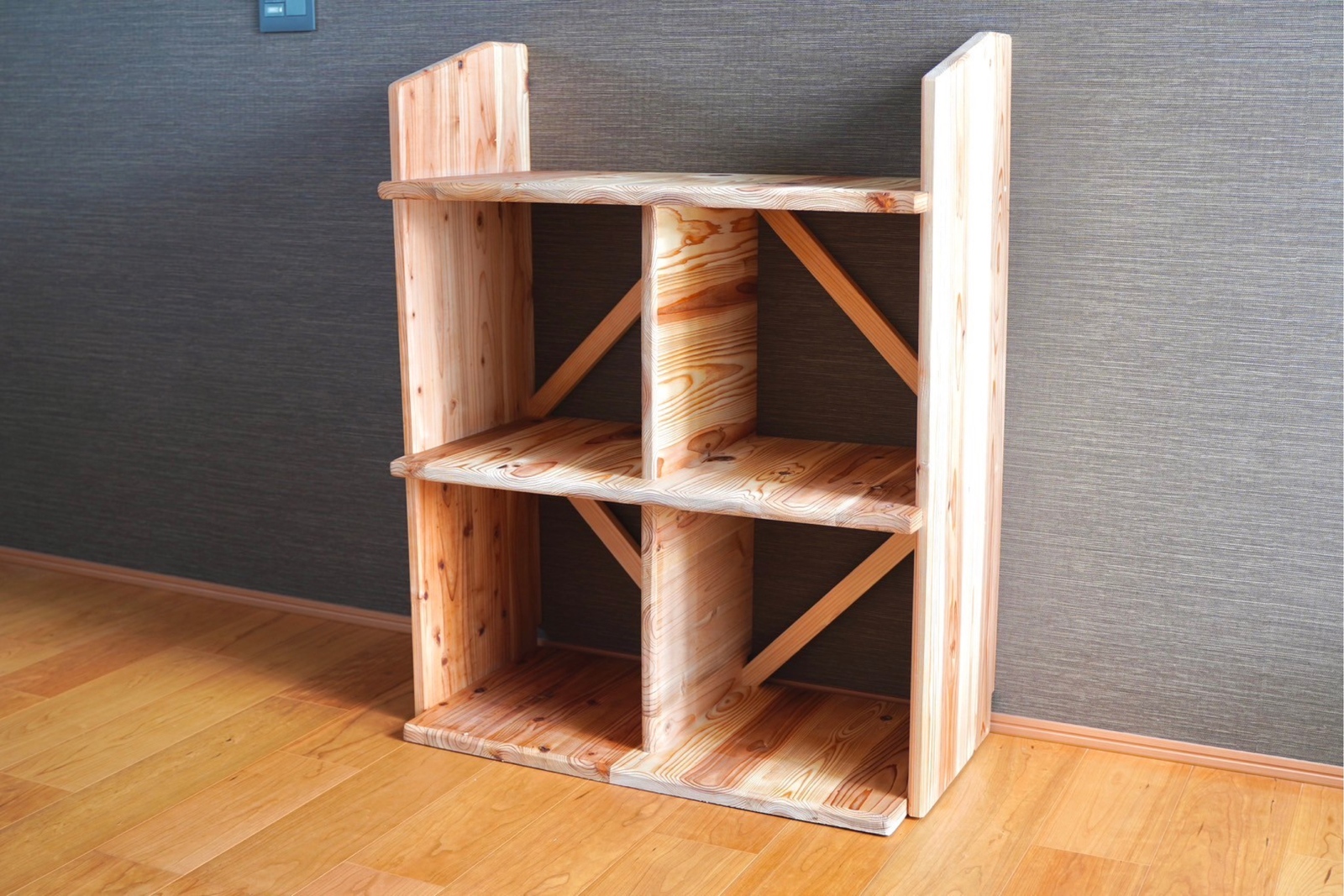 木製　ハンドメイド　オーダー　本棚　マガジン　コミック　シェルフ　ラック ☆大きめ木製本棚・6段☆W90・飾り棚・マガジンラック・☆オーダー