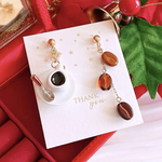 新作❣️ コーヒー☕️✨️コーヒー豆 asymmetry ピアス イヤリング レディース アクセサリー✨️