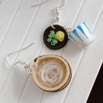 釜揚げうどん　ミニチュアピアスorイヤリング