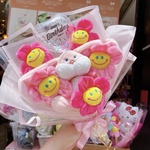 夏ラッピングで再登場❣️お花とうさぎさんのぬいぐるみ花束 