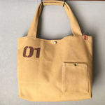 【再販】帆布☆大きめトートバッグ ◇イエロー◇