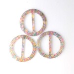 特価50% OFF ベルトバックル/スカーフリング 45mm 1点 カラフルマーブル柄