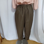 もんぺパンツ〜ブラウン×赤チェック〜