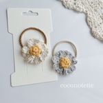【‎𝗻𝗲𝘄.•♥ 】 ぷっくり マーガレットヘアゴム お花ヘアゴム キッズヘア マーガレット 子どもヘアゴム ヘアアレンジ 