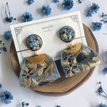 大ぶりインド刺繍リボンタッセルイヤリング/ピアス