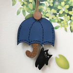 本革　レザー　猫　ねこ　500円玉入れ　バッグチャーム　かわいい