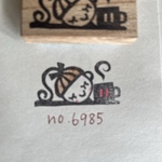 スタンプ　No. 6985マグとうたた寝女の子