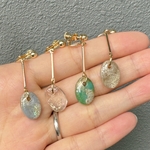 4 color ニュアンス シンプルゴールドバー 揺れる イヤリング\ピアス