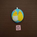 携帯クリーナーストラップ　様々なインコ②　4cm　3種類