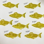 消しゴムはんこ「Fish!]
