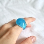 -とろけるブルー- ガラス リング glass ring