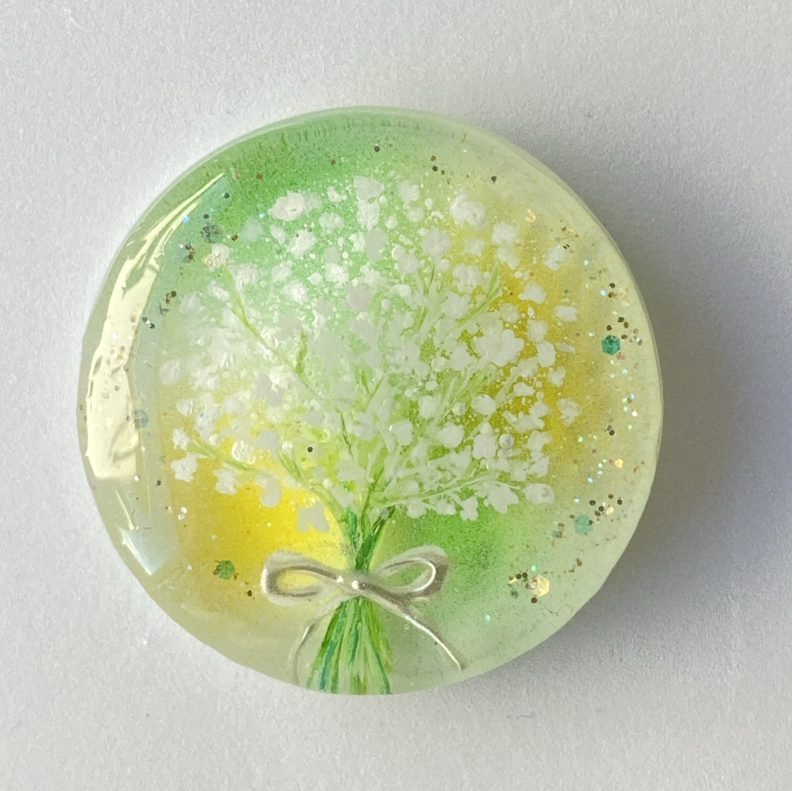 たらしこみフラワーアートレジンヘアゴム - ひそら | minne byGMO